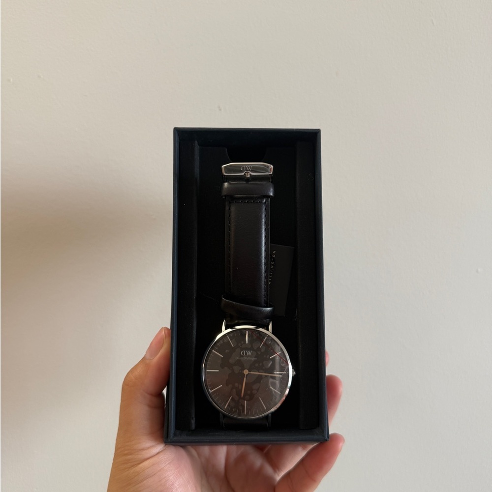 Classic Black Leather Men's Watch